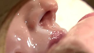 Saucy blonde makes a toy squirt spunk