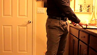 Don Stone In Bathroom Masturbating In Nice Outfit 1