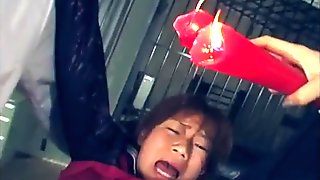 Japanese girl gets the hot wax treatment
