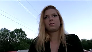 PublicAgent Hot blonde fucks stranger outside